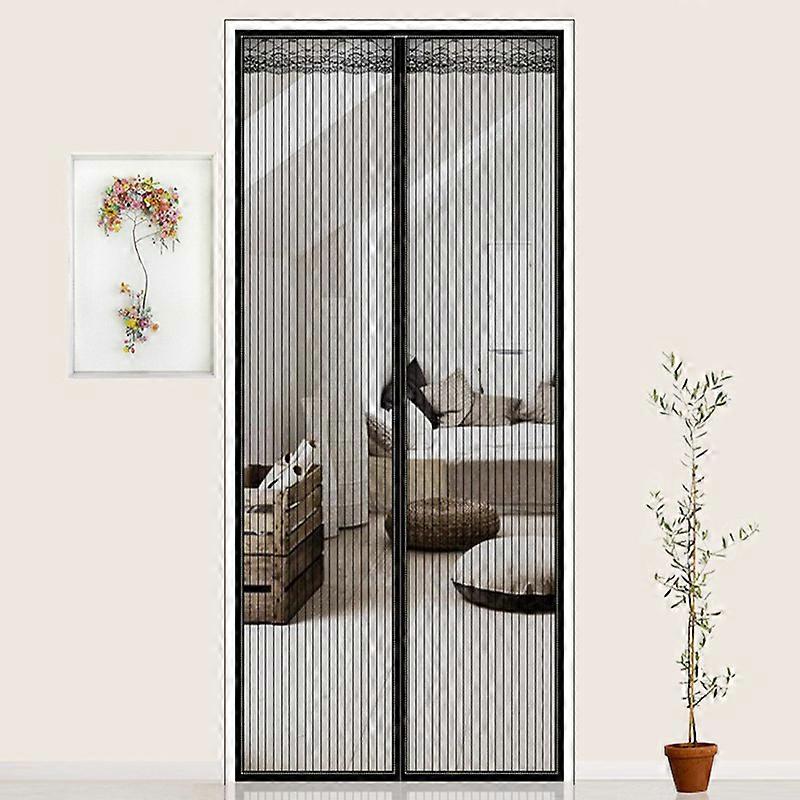 Magnetic Screen Door Mesh, Self Sealing Mosquito Resistant Stripe Silence Door Curtain