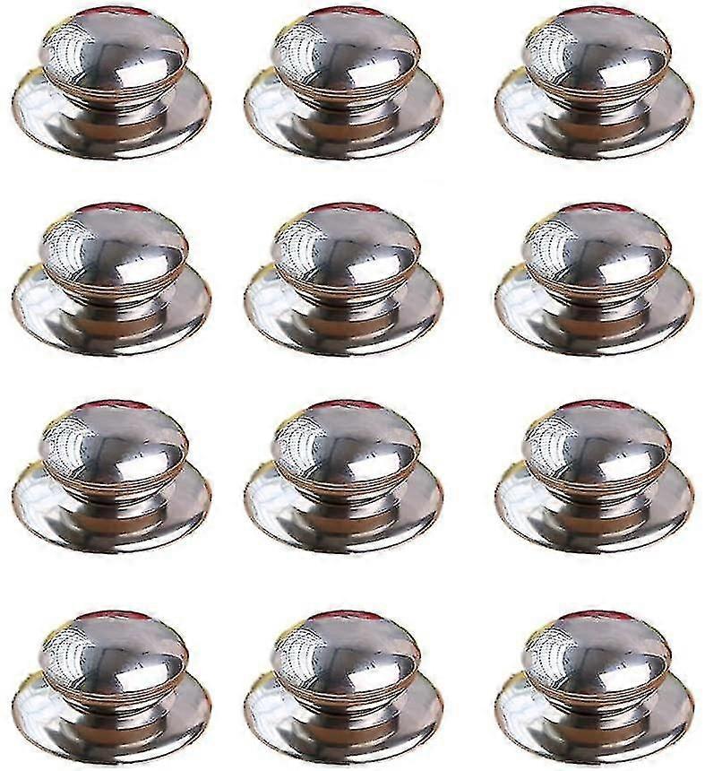 10 Pack Stainless Steel Lid Knobs, Able Replacement Easy Install Knobs, Rustproof And Heat