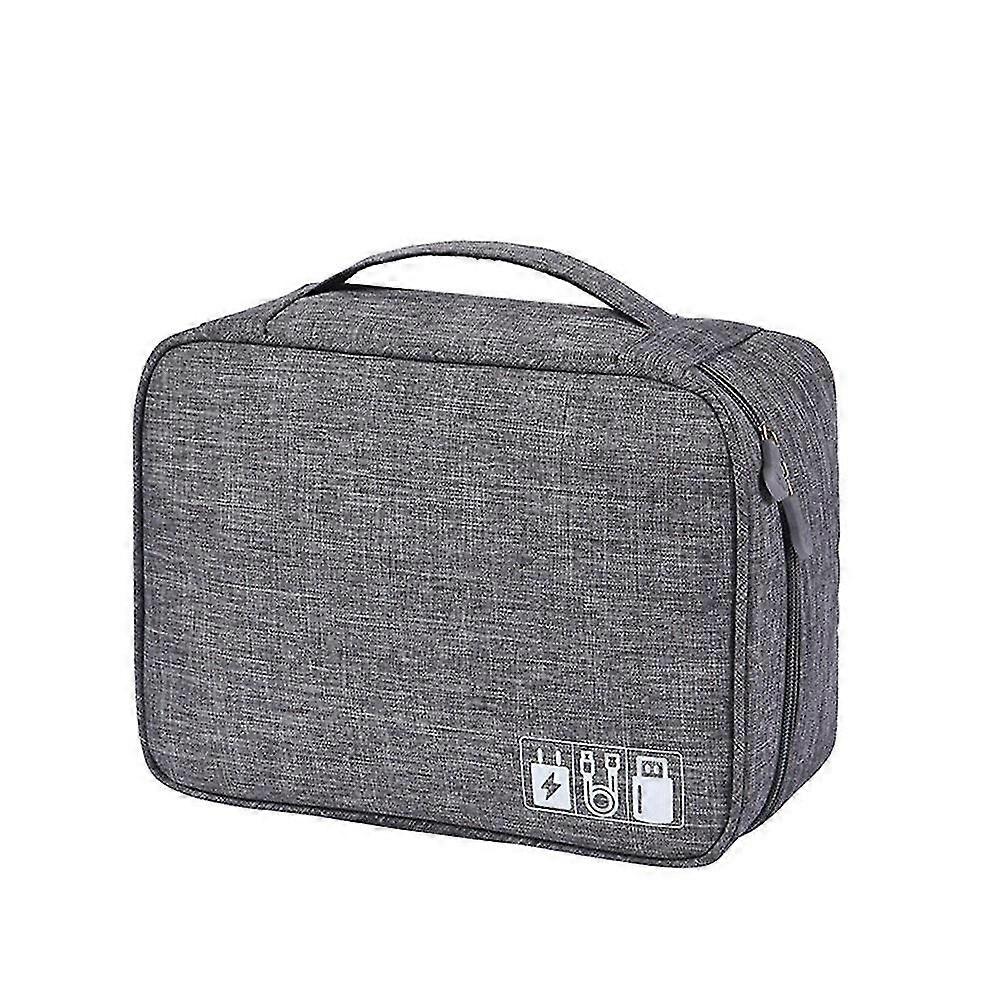 Travel Cable Organizer Bag Electronic Case Portable Double Layer Cable Storage