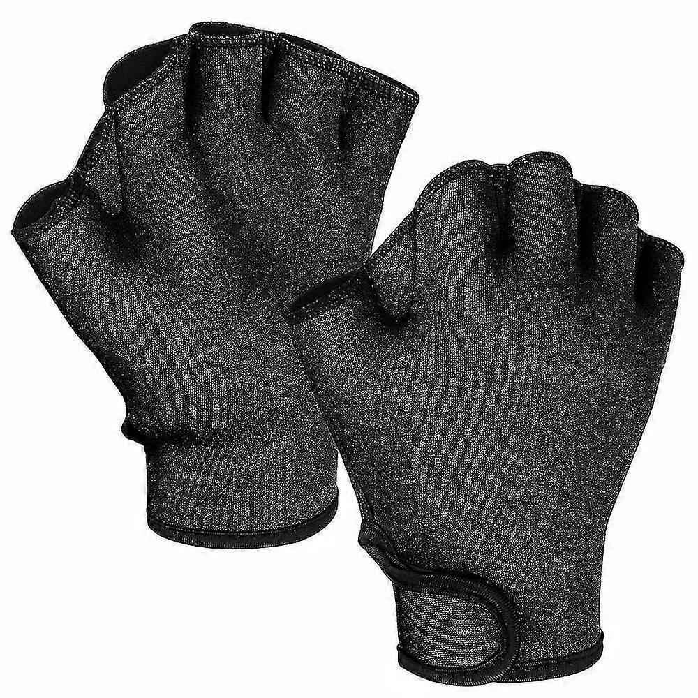 물갈퀴 장갑 수영 장갑 피트니스 수중 에어로빅 수영 저항 수중 훈련 패들 손가락 없는 장갑