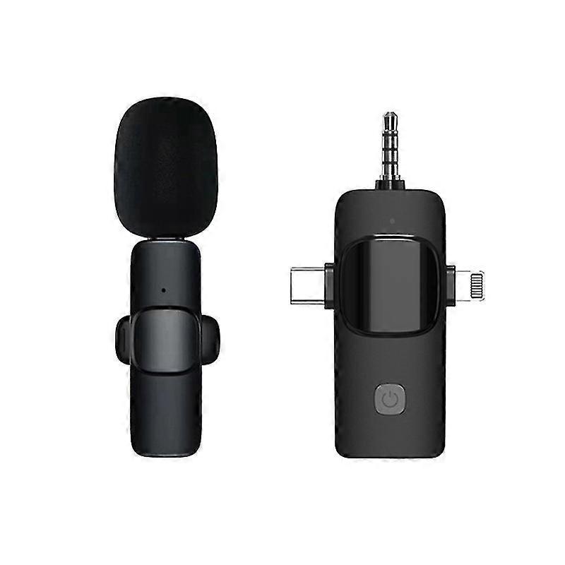 3 In 1 Wireless Lavalier Mics Single Microphone