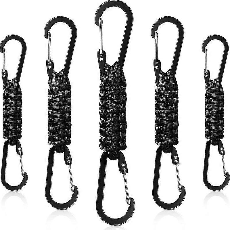 5pcs Keychain Braided Clips For Keys Keychain Clip Water Bottle Keys Backpack Tools