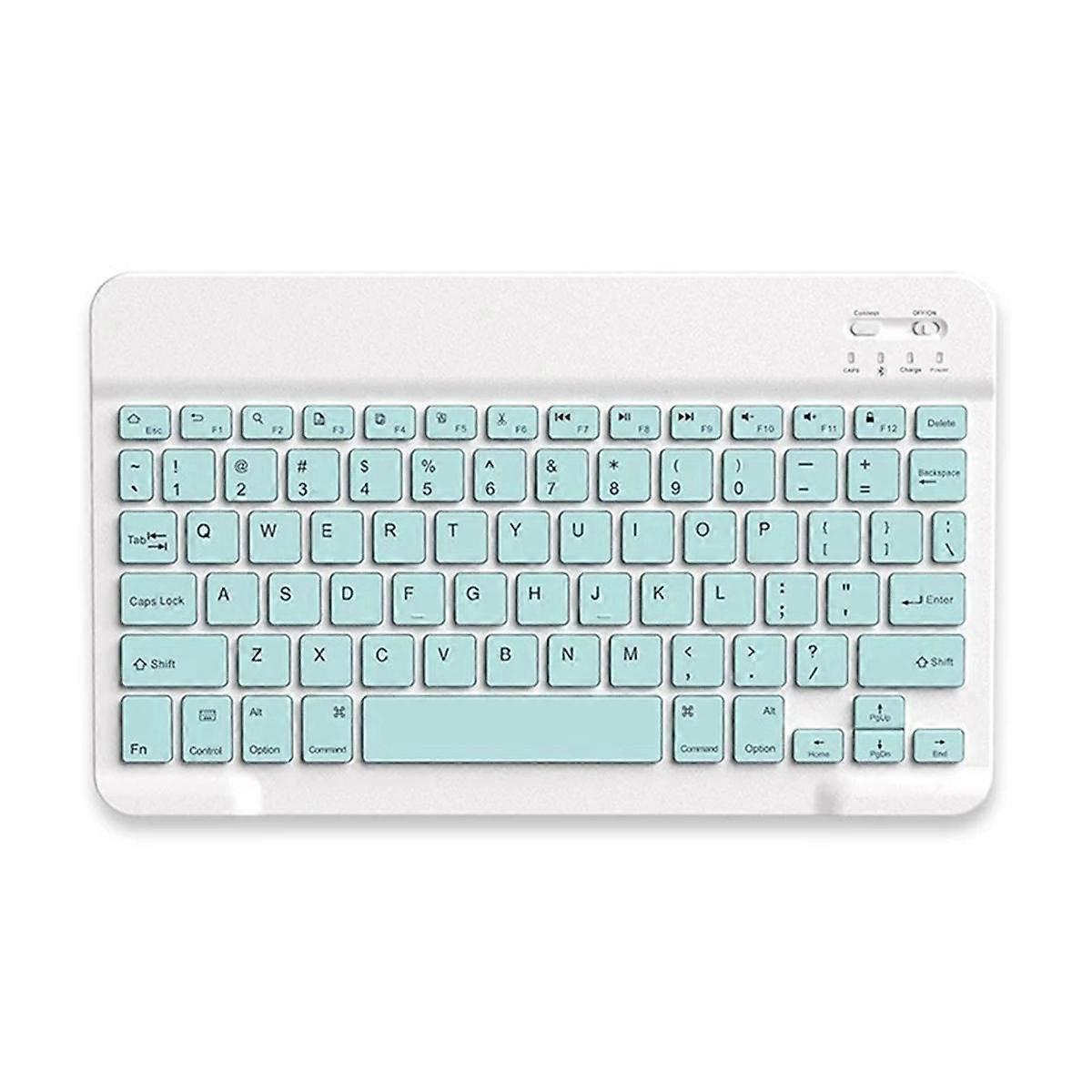 10 Inch Rechargeable Bluetooth Keyboard Ultra-Thin Portable Bluetooth Keyboard for , IOS, Android,
