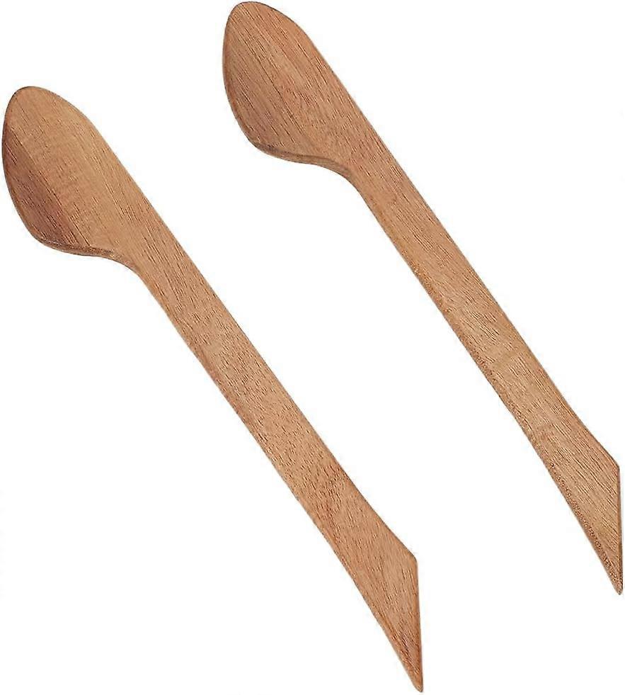 2Pcs Wooden Handle Tools for Clay & Pottery Clay Sculpting Tools for DIY Handmade Modeling Pottery Tools Throwing Stick for Arts Crafts & Sewing