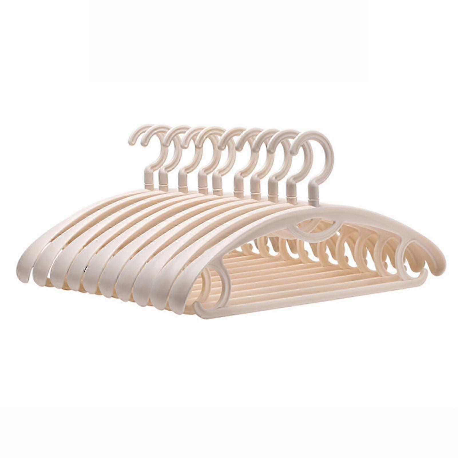 Thick Plastic Laundry Hangers - 10 PCS, White