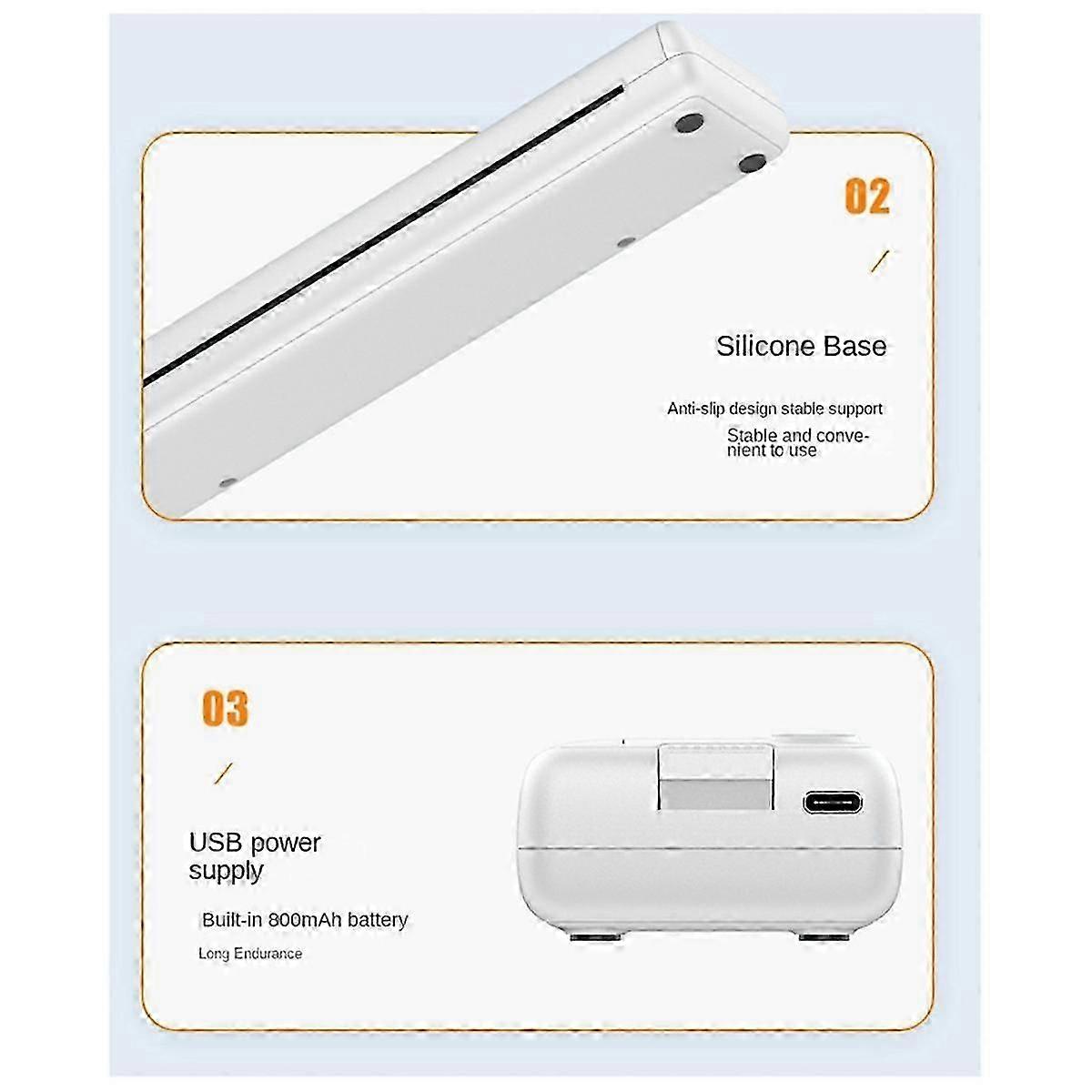 Yazıcı Mürekkepsiz Taşınabilir A4 Termal Yazıcı Taşınabilir Ev Ofis Bluetooth Kablosuz El Yazıcısı