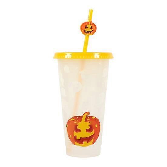 710ML Water Cup with Straws Food-Grade Leak-Proof Lid Magic Color Changing Drop-Resistant Drinking Mug