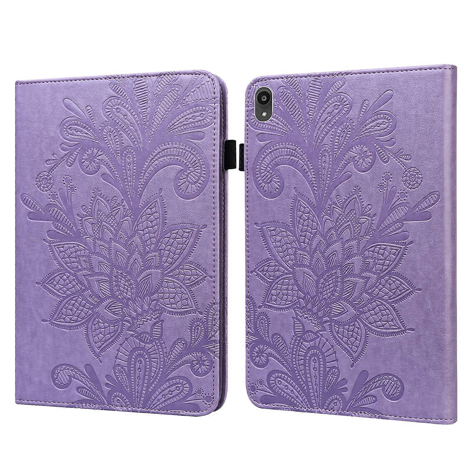 Lace Flower Embossing Pattern Leather Tablet Case For Lenovo Tab P11 Plus