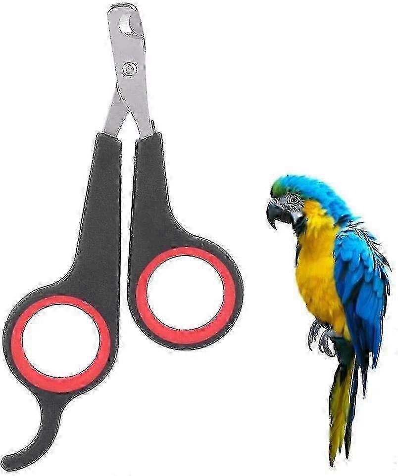 Bird Nail Clippers Grooming Tool Nail Scissors Clipper Pet Bird Parrot Small Animals Accessory For Small Parrot Birds 12*6cm Red Black