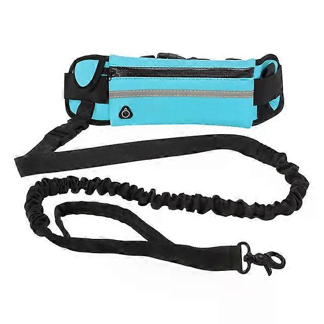 Hands Free Dog Leash for Running Walking Reflective Leash with Waist Bag Retractable Elastic Belt Dog Traction Rope Pet ProductsPet Leashes