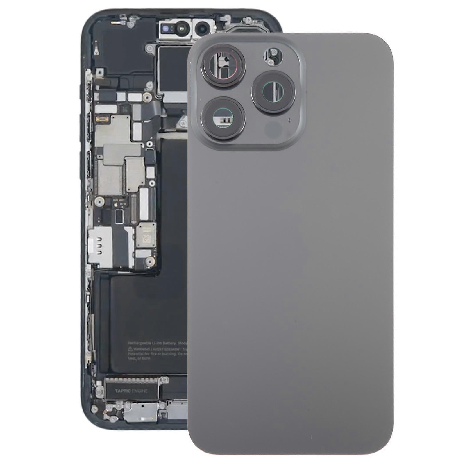 iPhone 15 Pro Maxガラスバッテリー背面カバー用カメラレンズカバー付き