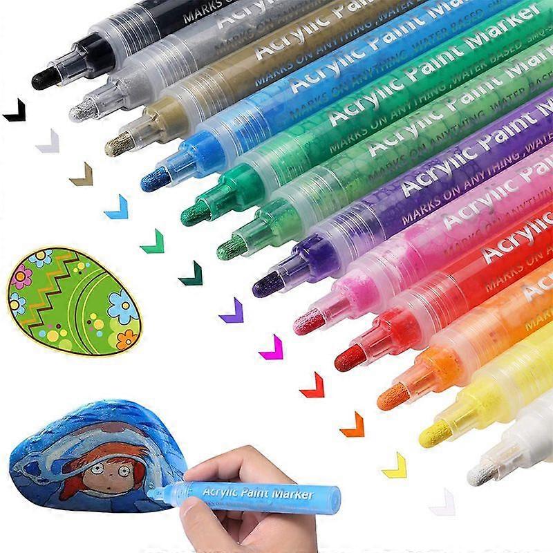 0,7 mm Acryl-Markerstift-Set mit 12 12 Stück
