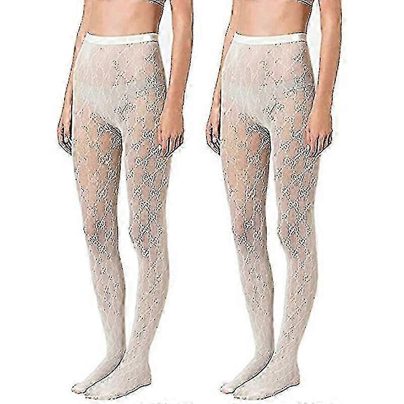 Dobbel bokstav CC gjennomsiktig slank strømpebukse Fishnet strømper Sexy strømper Strømper Strømpebukse Party Club Bl