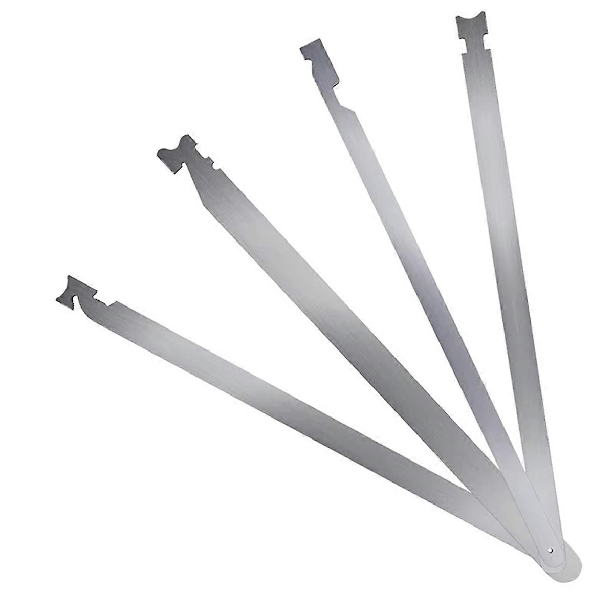 4Pcs Universal Auto Repair Stainless Steel Steel Ruler Firefighter Tools Multi-Function Professiona