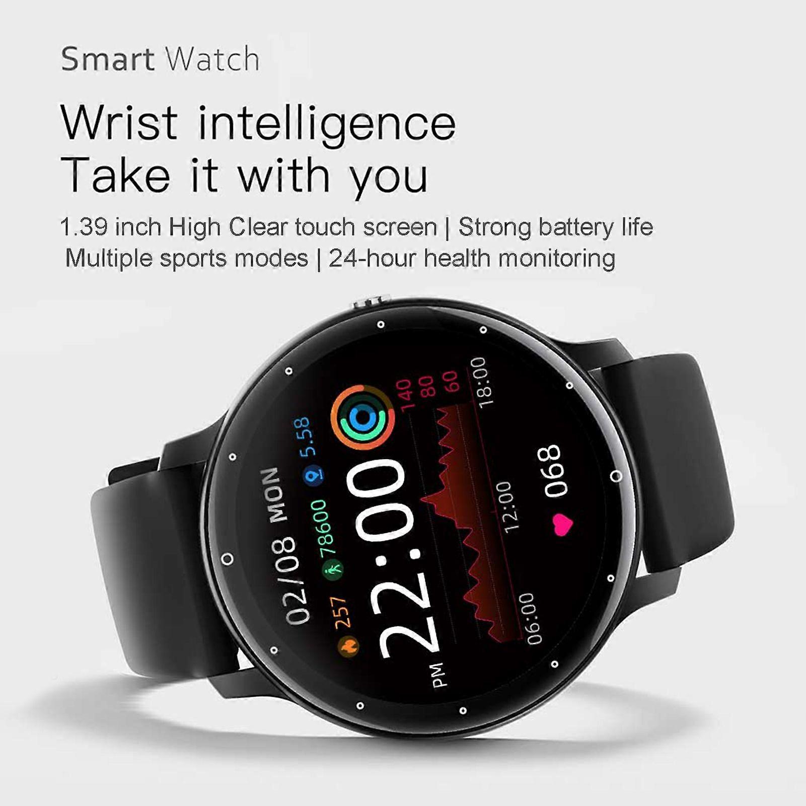 Smart Watch 1.28-inch High-Clear TFT Screen Health Monitoring Sleep Monitor Watch IP67 Waterproof BT5.2 Call 15 Days Long Usage Time Multi-sport Modes