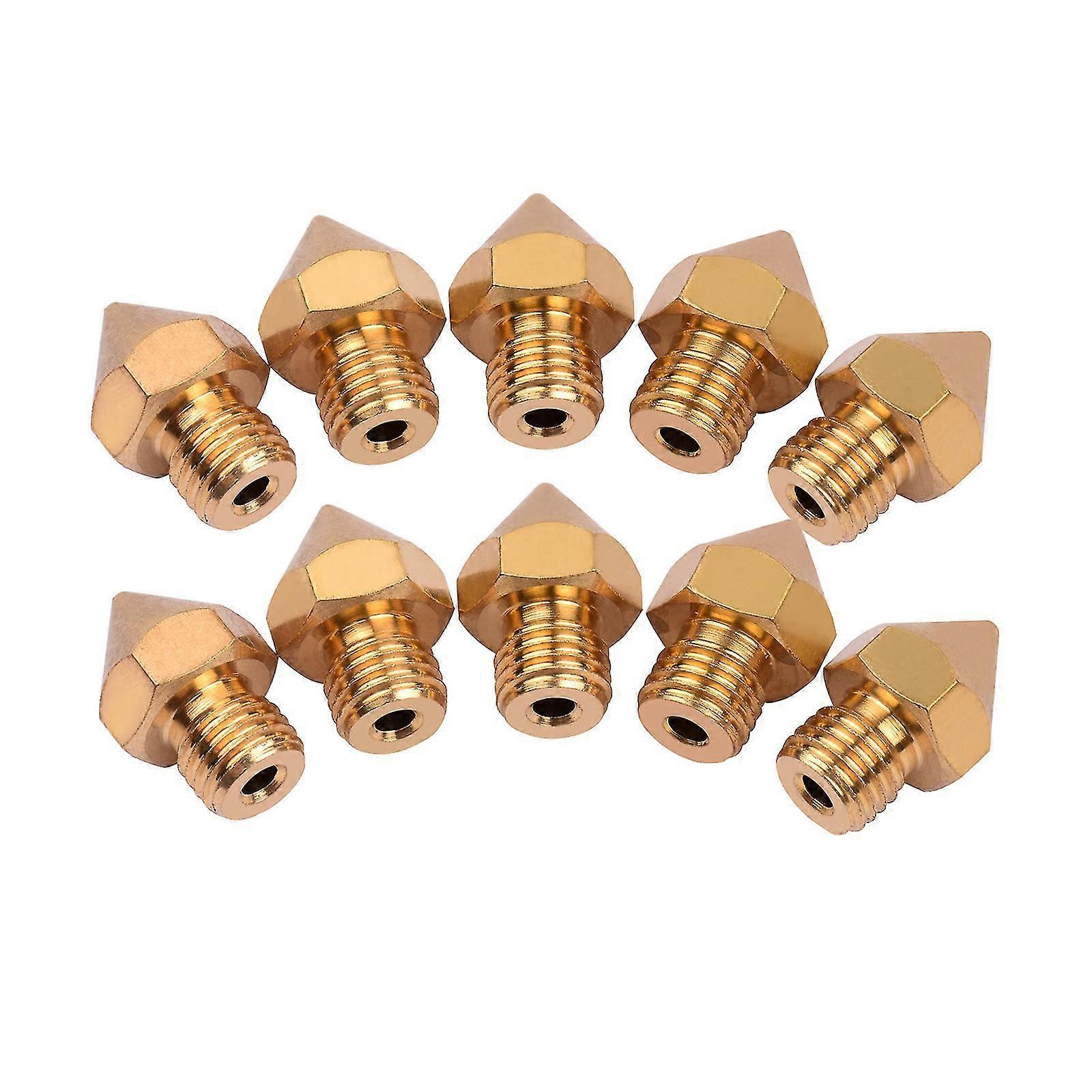 10pcs 3d Printer Extruder Brass Nozzle 0.4mm Printer Hotend