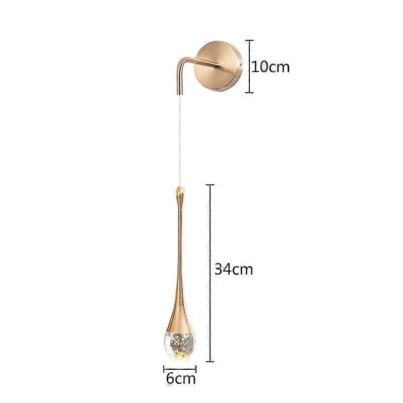 Crystal Led Wall Lamp Modern Simple Living Room Lamp Corridor Wall Sconce Fashion Minimalist Bedside Lamp