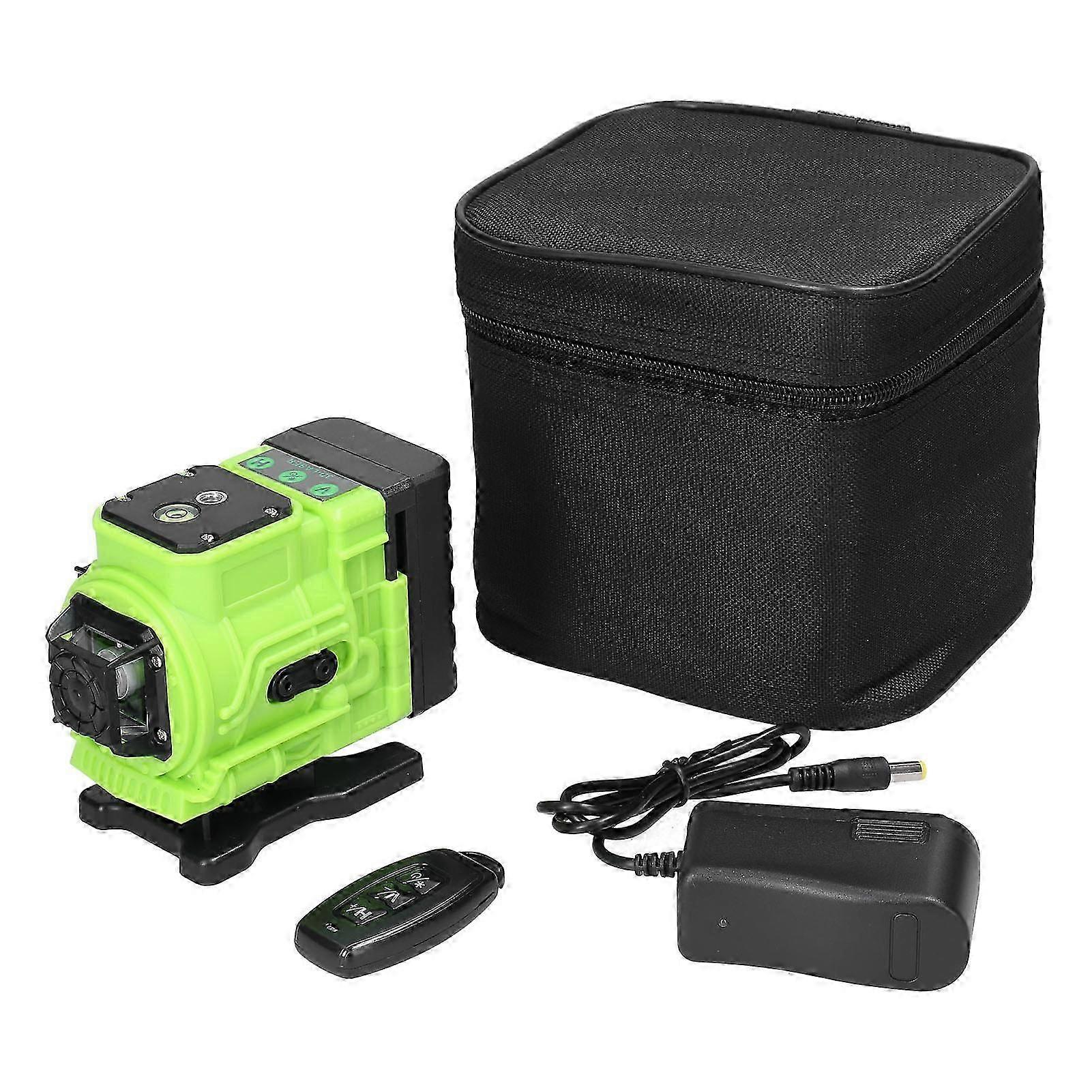 Multifunctional 12 Lines 3D Green Light Laser Level With Auto Self-leveling Laser Omnidirectional Ground Wall Laser Rangefinder