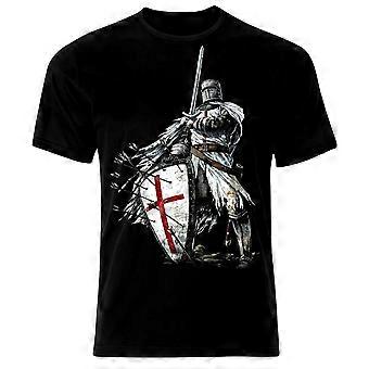 Kruisvaarder Warrior Knight Templar christendom Jezus Kruis T-Shirt stijl 0679