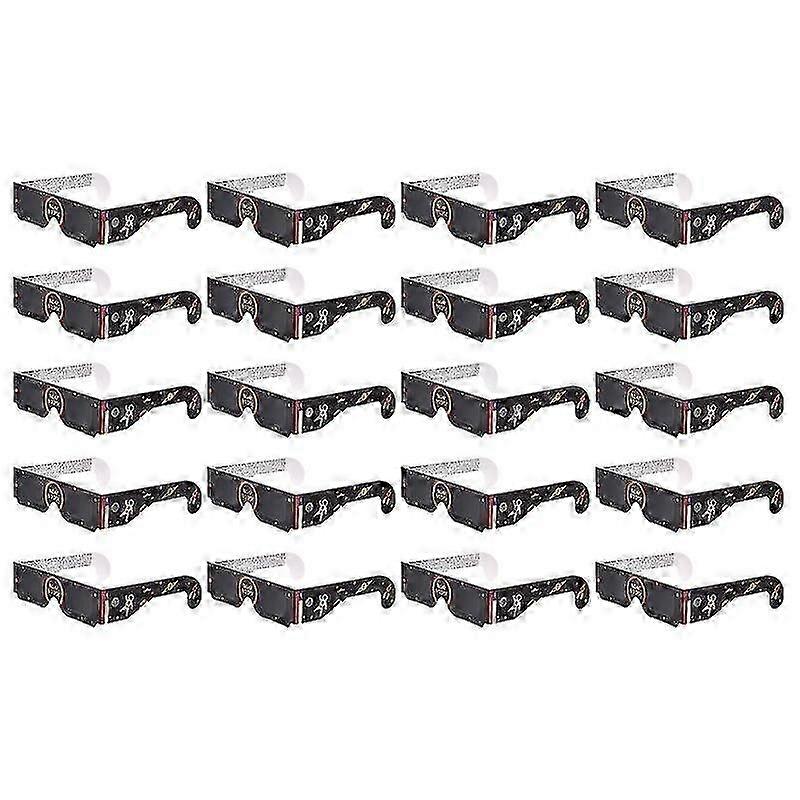 20pcs Solar Eclipse Glasses Filter Harmful Light Eyes Protection Paper Frame Glasses For Solar Eclip