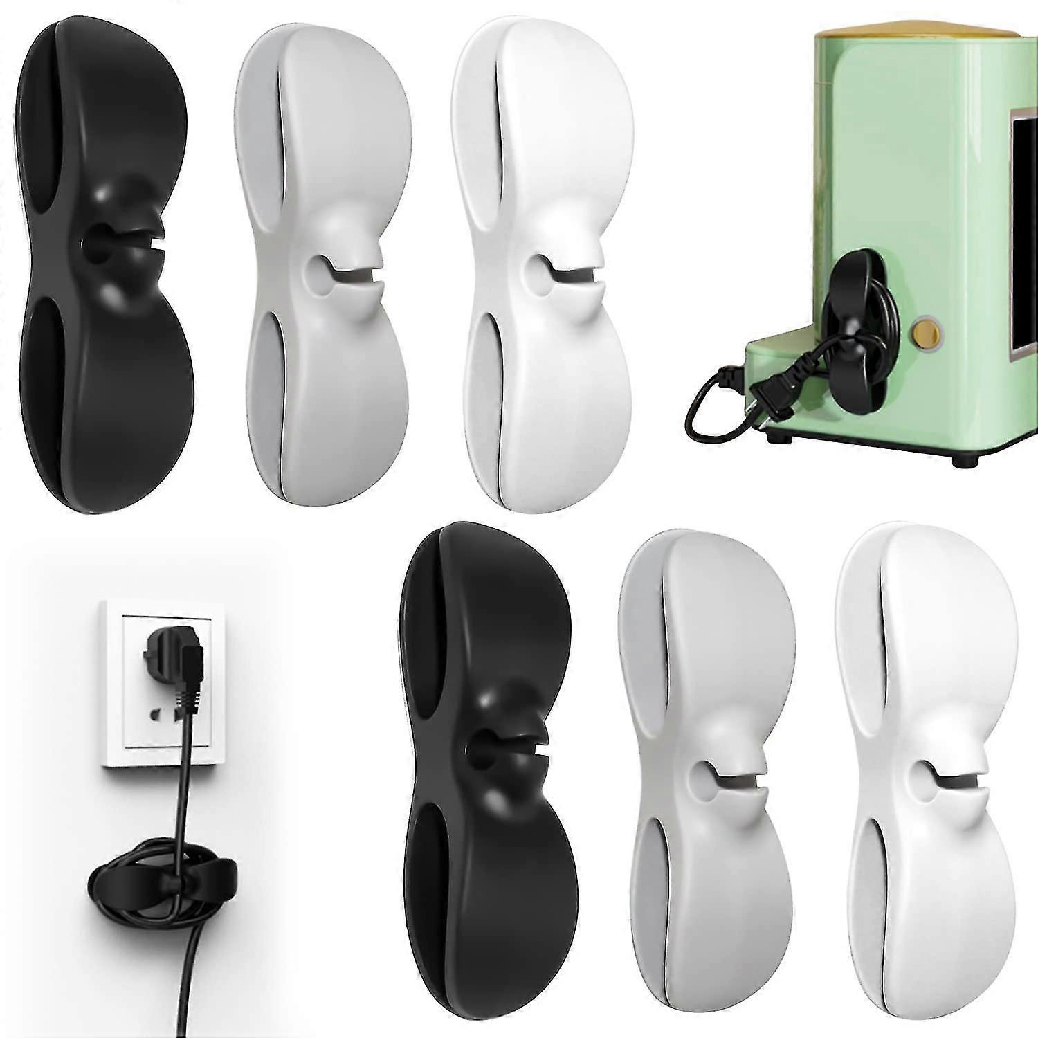 Cable Holder Wire For Kitchen Storage Cable Cord  White