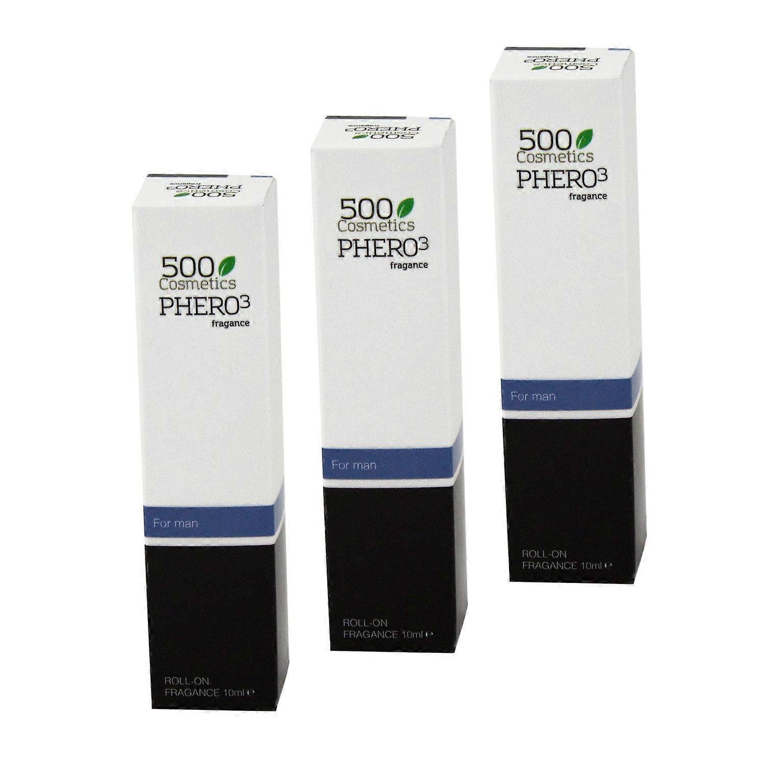 x3 500COSMETICS PHERO 3, Perfume with Pheromones for Men