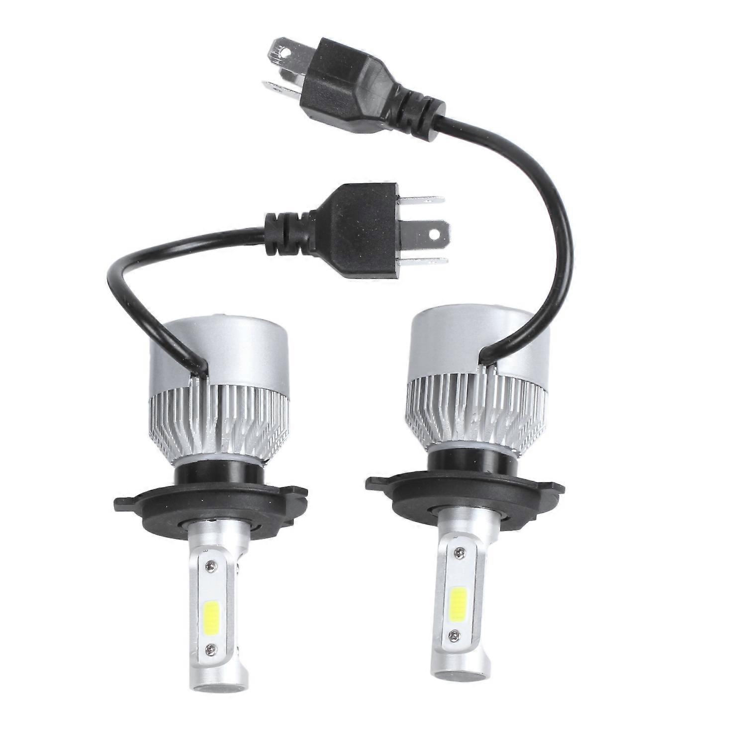 2 x S2 H4 72W 8000LM led Headlight Car Hi/Lo Beam Auto Bulbs