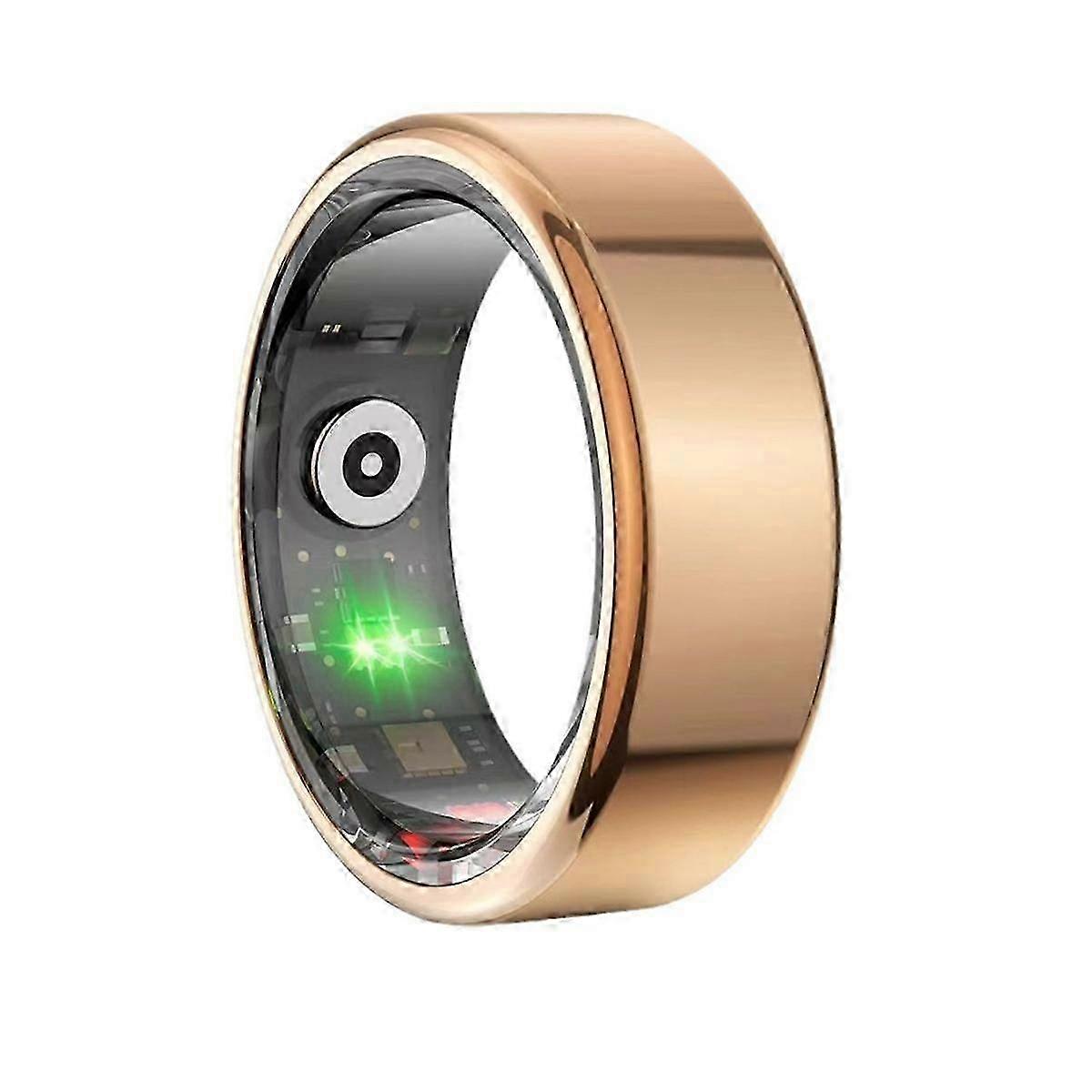 R06 Smart Ring, Health Monitor, Heart Rate Sleep Monitor IP68 Waterproof Multi-Sport Modes Gold