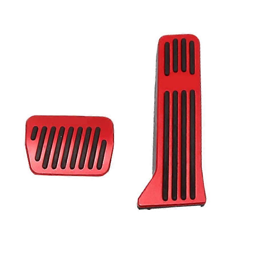Aluminium Alloy No Drilling Accelerator Pedal Covers,Brake Foot Pedal Pads 2 Pcs(Red) for 2 3 6 CX-3 CX-5 CX-9