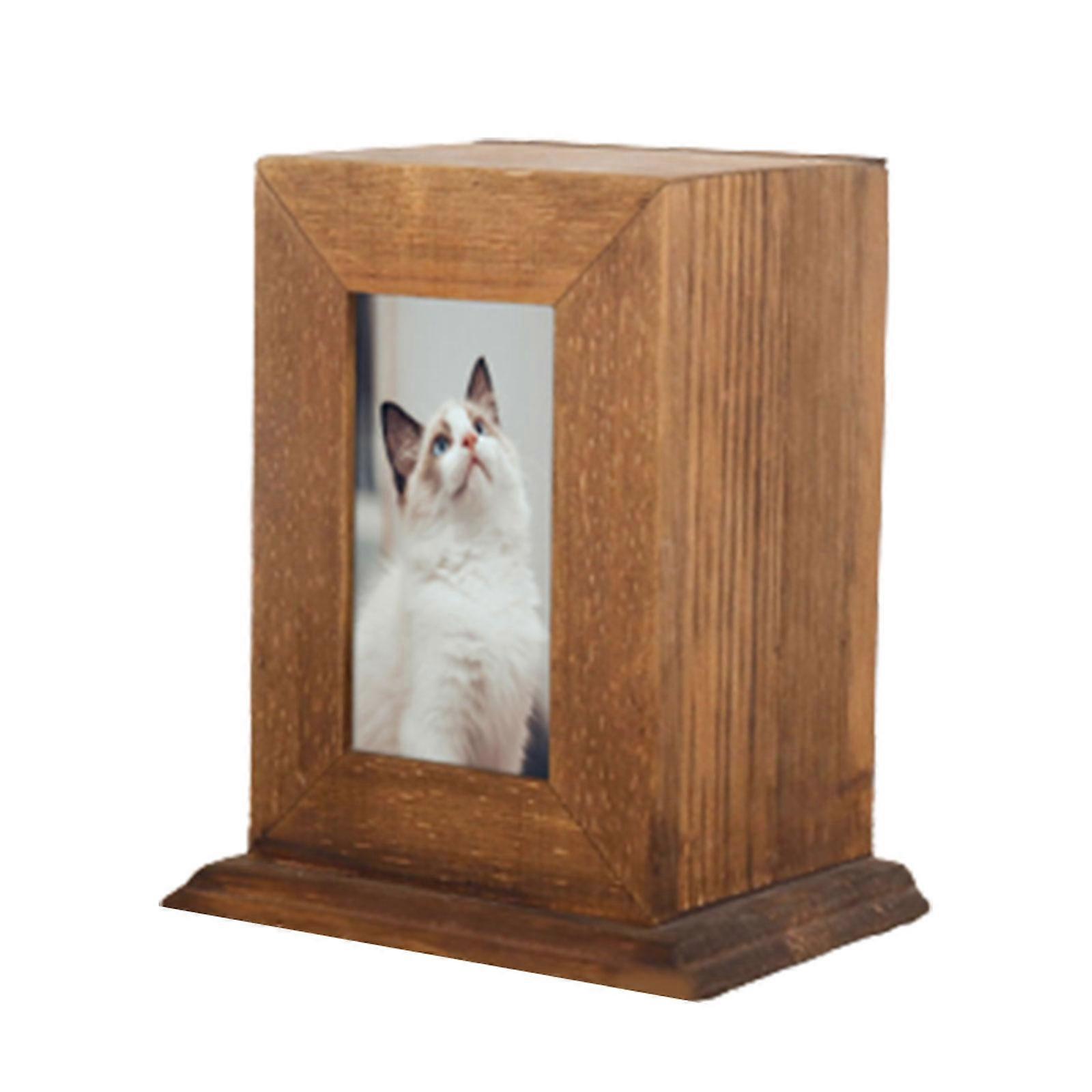 Urne funéraire artisanale pour cendres en bois pour animaux de compagnie, urne funéraire en bois, cadeaux commémorant l'amour, crémation funéraire, noir et marron