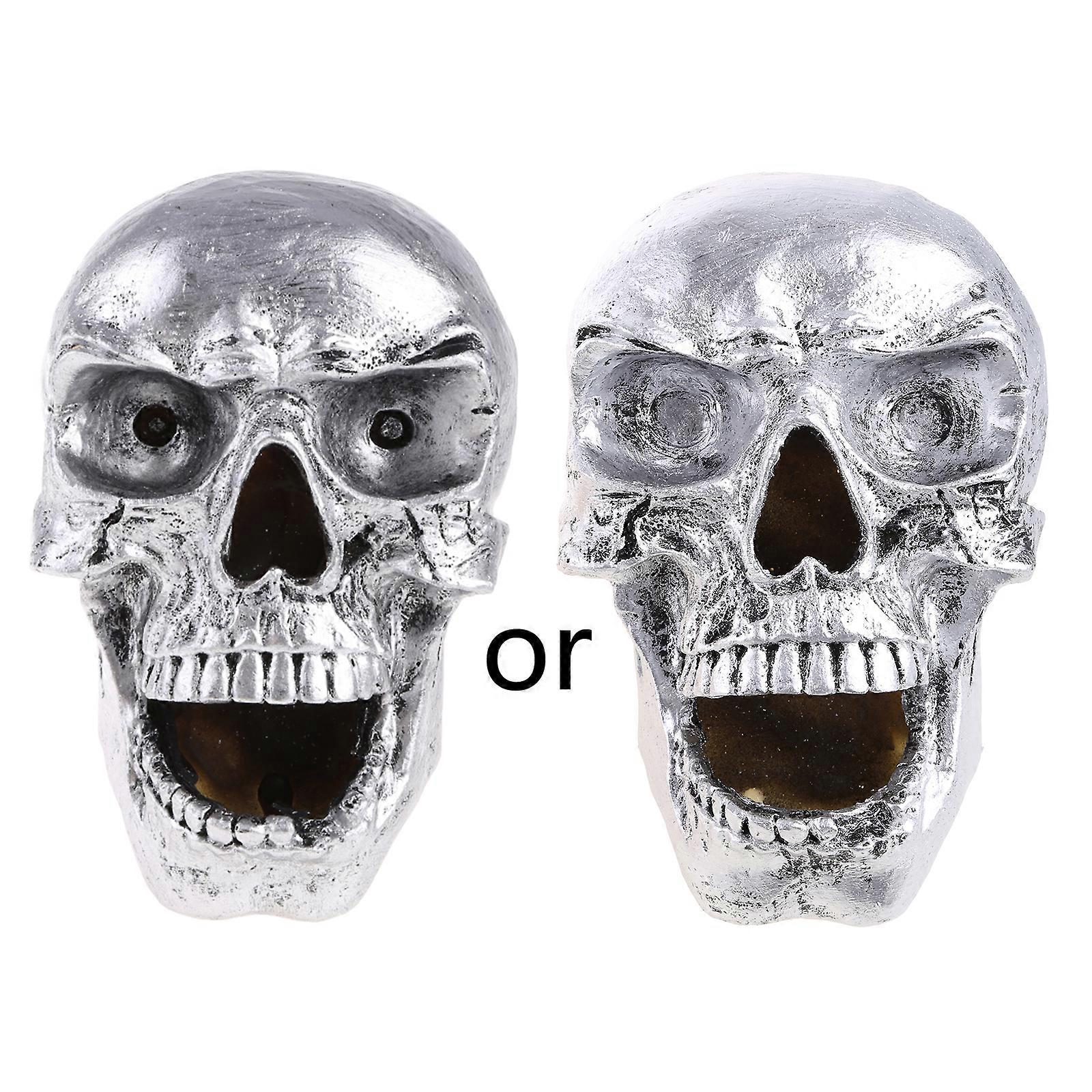 Retro Skull Shaped LED Headlight Unique Motorcycle Front Indicator Light Spotlight for Creative Decoration