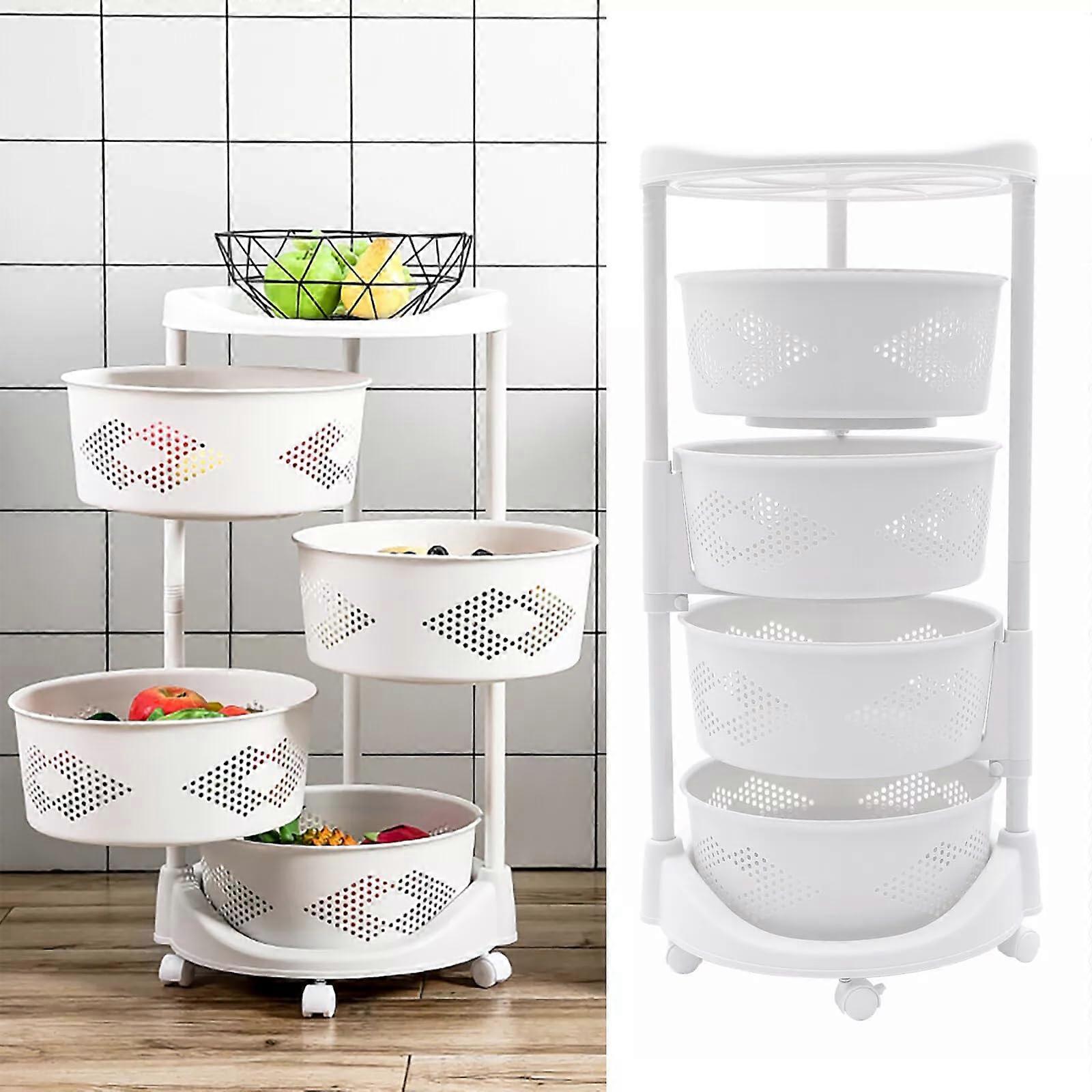 4 Tier Multi-Layer Rotating Storage for Rack Kitchen or Living Room