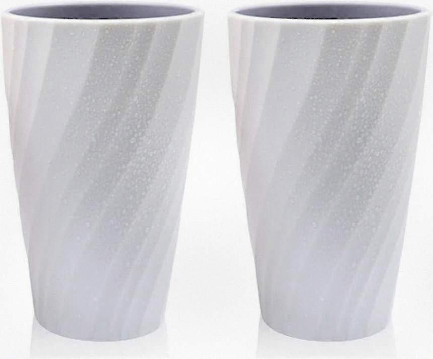 2-Pack Shatterproof Soft Bathroom Toothbrush Holders (Cream)