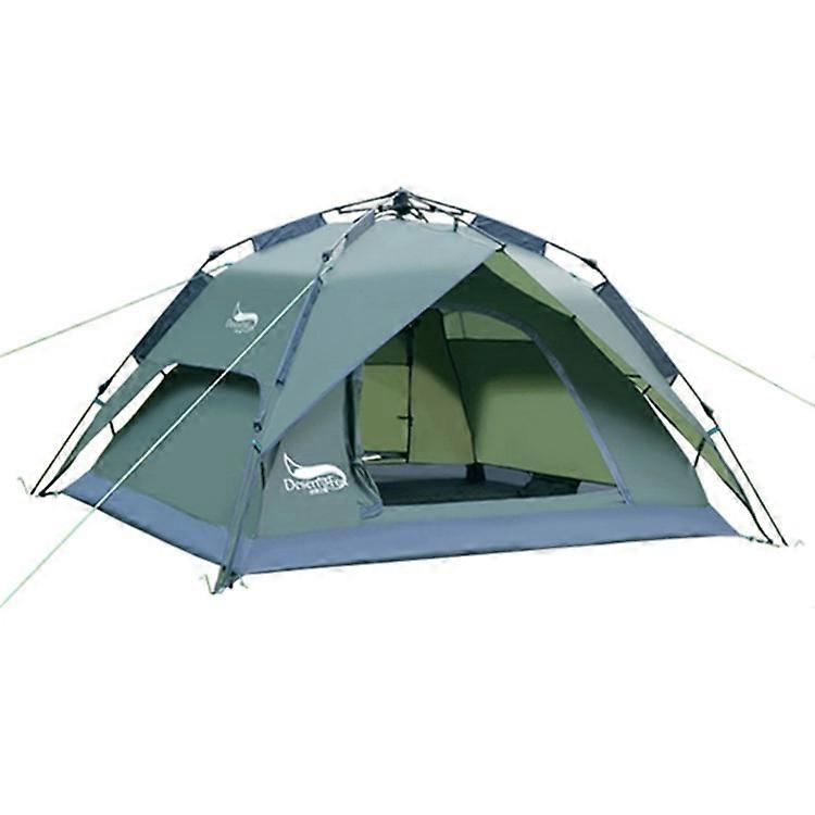 DESERT&FOX 3-4 People Outdoor Double Layer Automatic Tent Rainproof Dual Door Camping Hiking Tent
