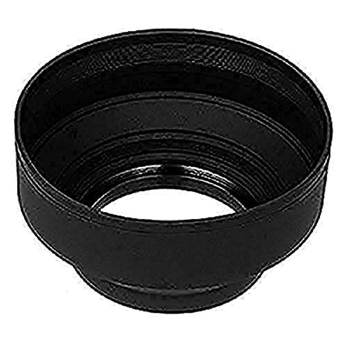 3-Section Rubber Lens Hood Sun Shade 67mm Compatible with DSLR and Mirrorless Cameras Black