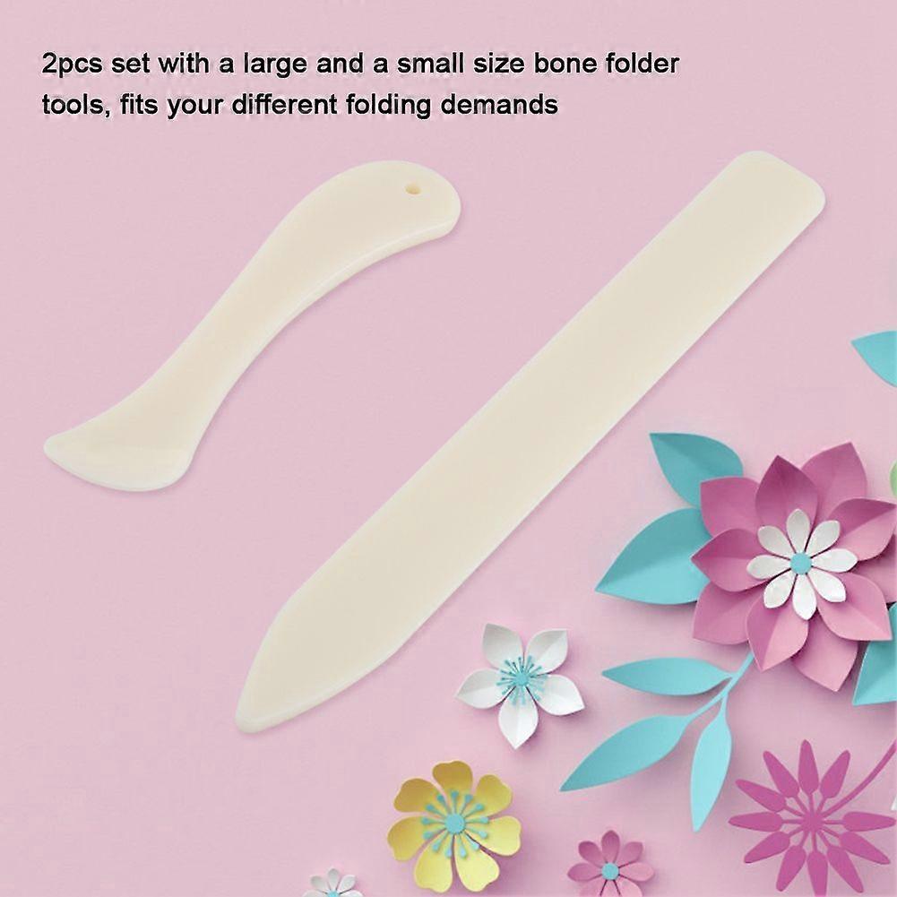 2PCS/Set White Bone Folder Paper Creaser Tool Scoring Folding Creasing Edges