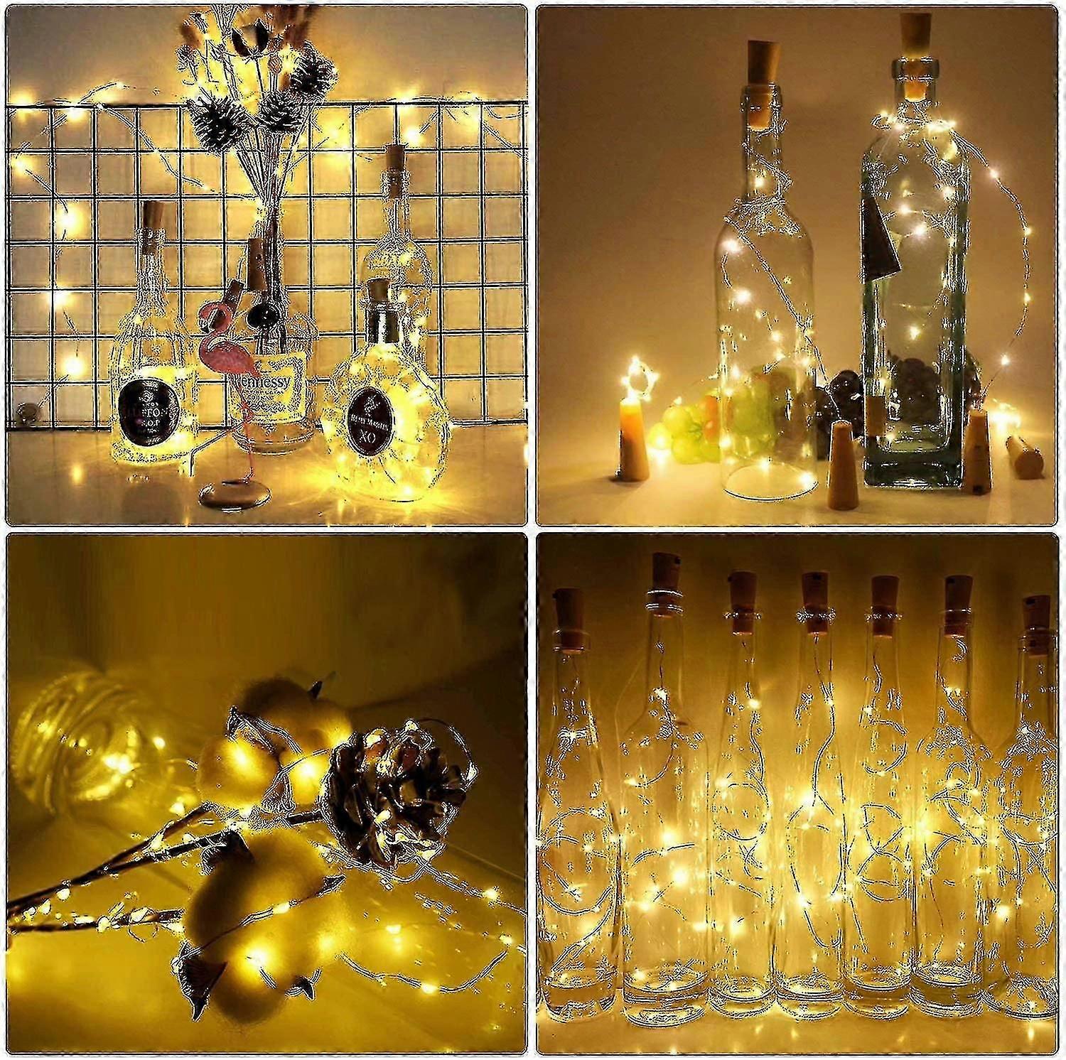 16 Packs Bottle Lights With Cork For Decorating Wedding,parties