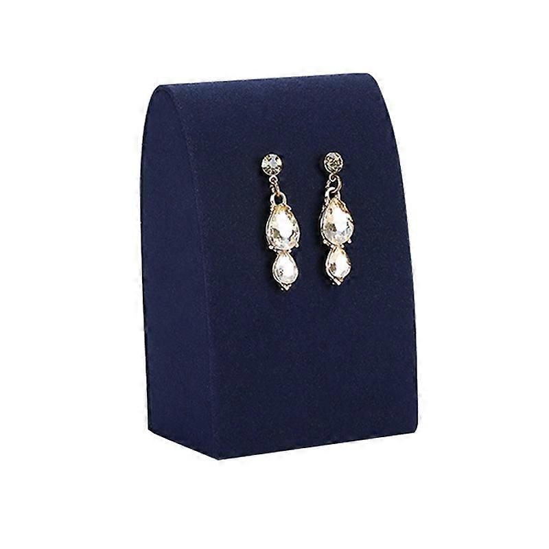 Jewelry Display Props Blue Microfiber Window Necklace Earring Ring Stand