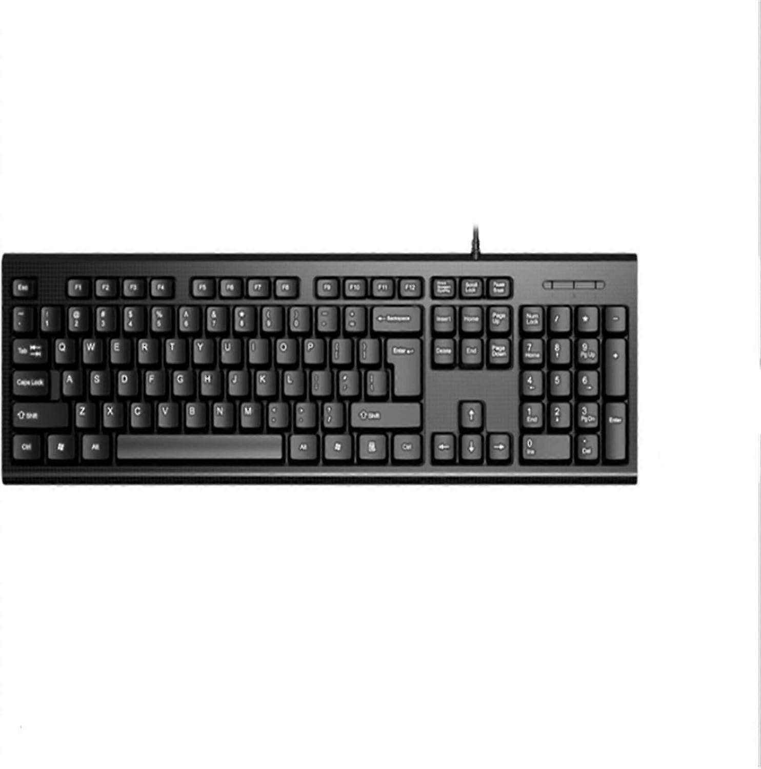 USB Wired Keyboard And Mouse Set With Quiet Keys, Ergonomic Design, Gaming And Office Use, USB 2.0