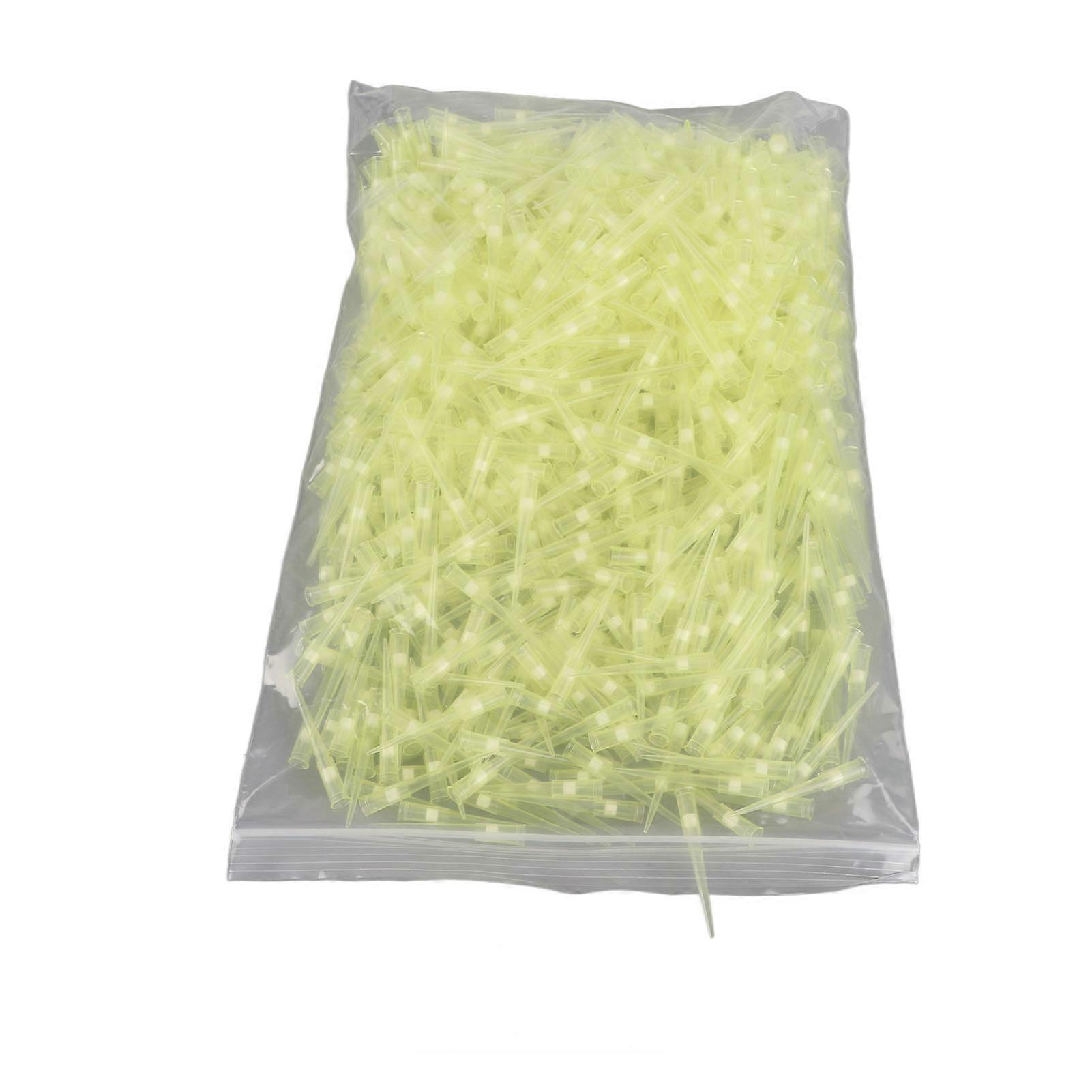 Pipette Tip PP Plastic Transparent Universal Liquid Pipette Filter Tip for Laboratory 1000PCS 5cm 200ul