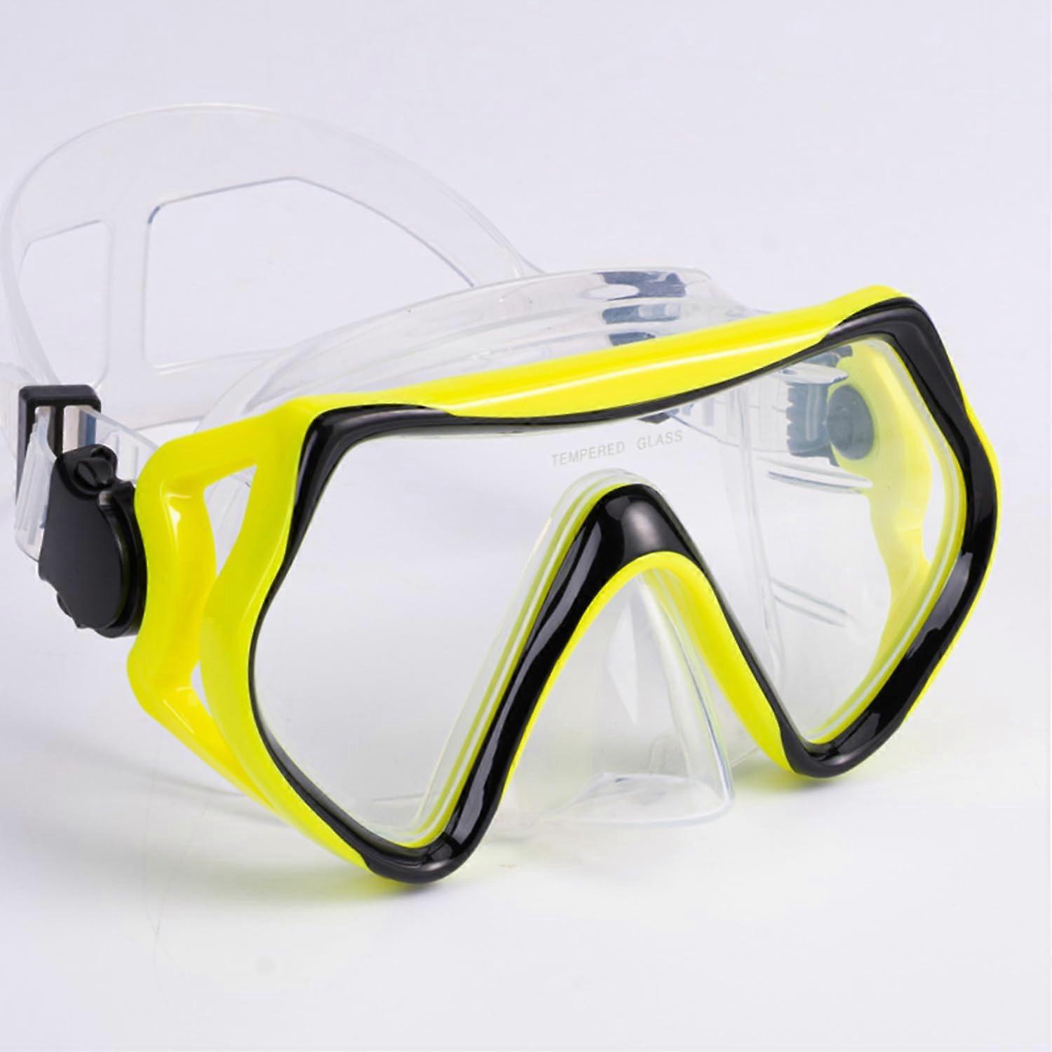 Snorkel Mask for Adults Swim Goggles with Nose Cover No Leakage Diving Masks 180° Panoramic View Snorkel Mask