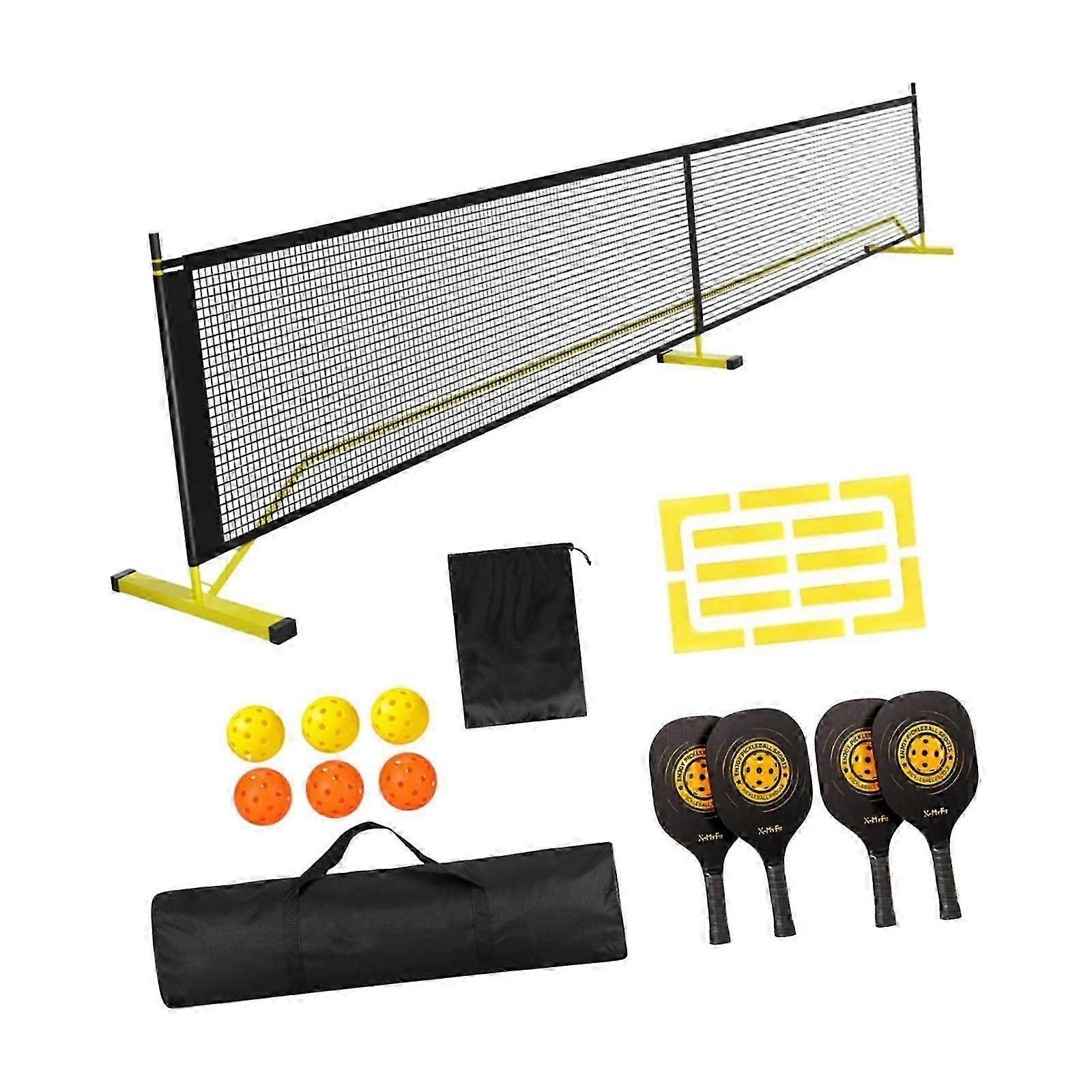 Système d’ensemble de filet de pickleball 22 pieds taille réglementaire filet débutants Pickle Ball Net bien