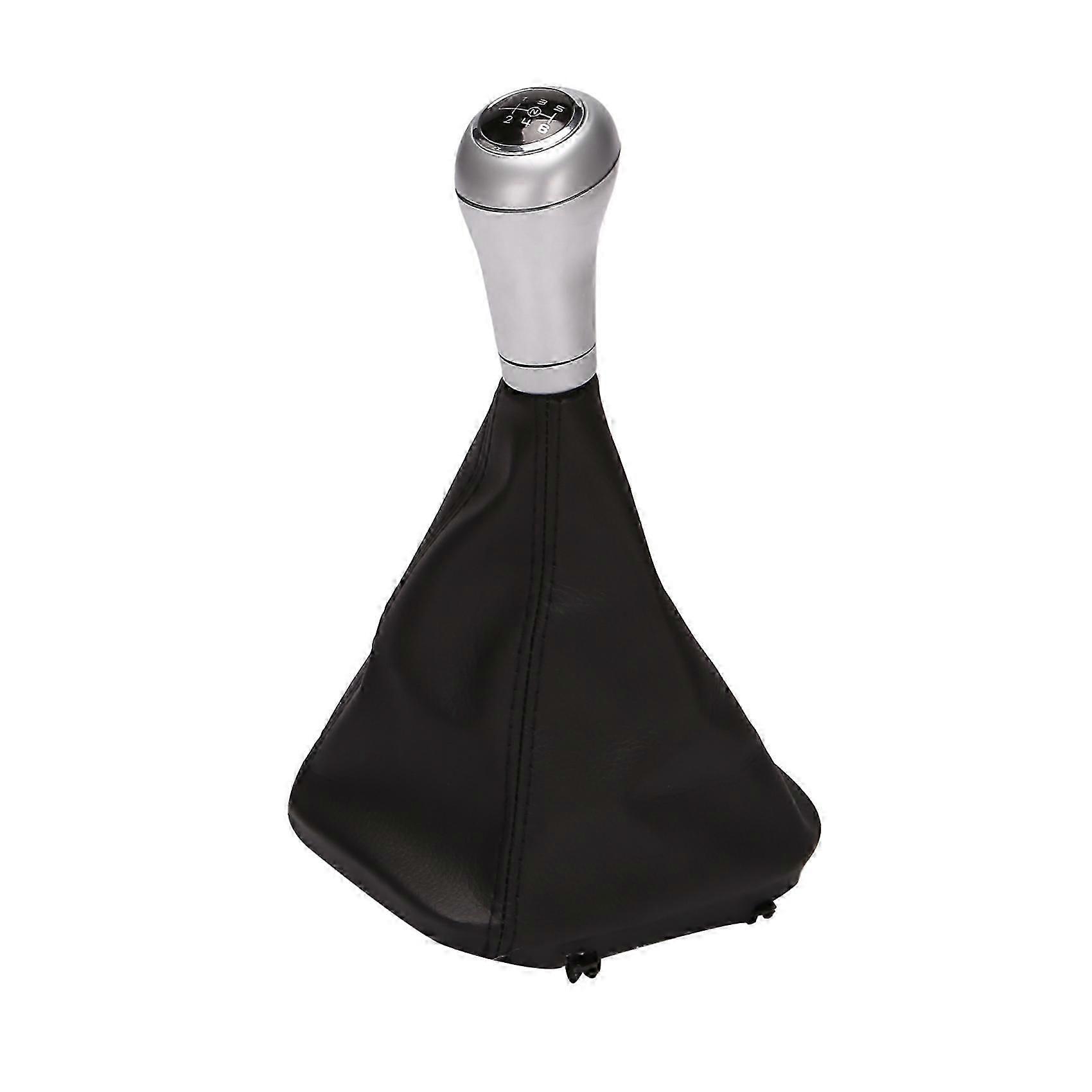 6 Speed Car Gear Shift Knob Shifter Lever Gaiter Boot Cover for C/E/ W203 W204 C300 W207 W212 Silve