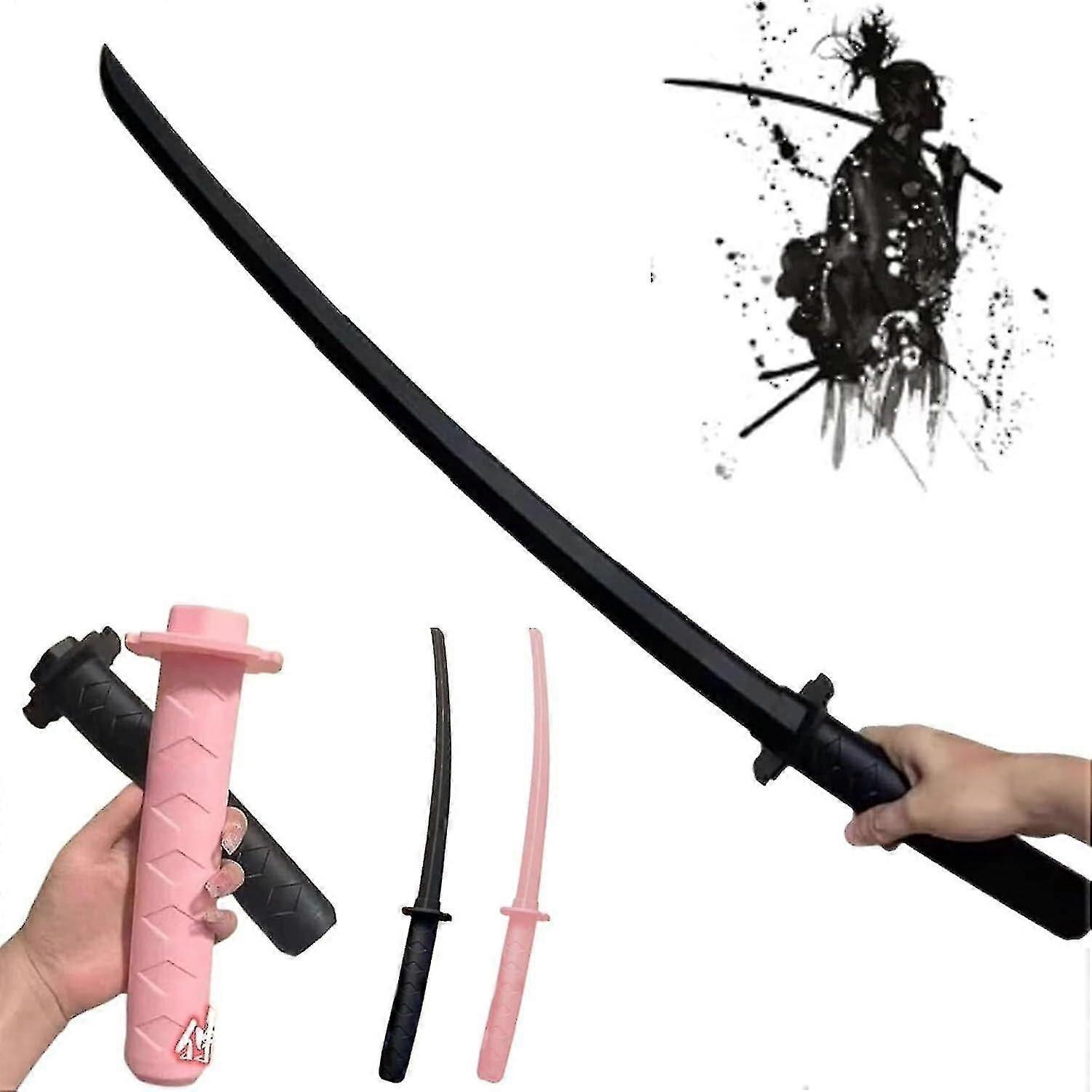 3d Printed Gravity Retractable Samurai Sword Model Toys Plastic Telescopic Katana Toy
