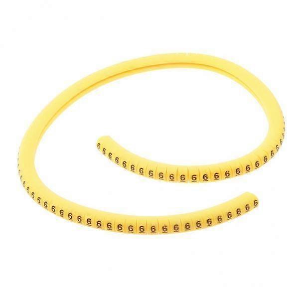 2-6pack 100x Yellow Cable Wire Markers Identification Lables Tags Managment