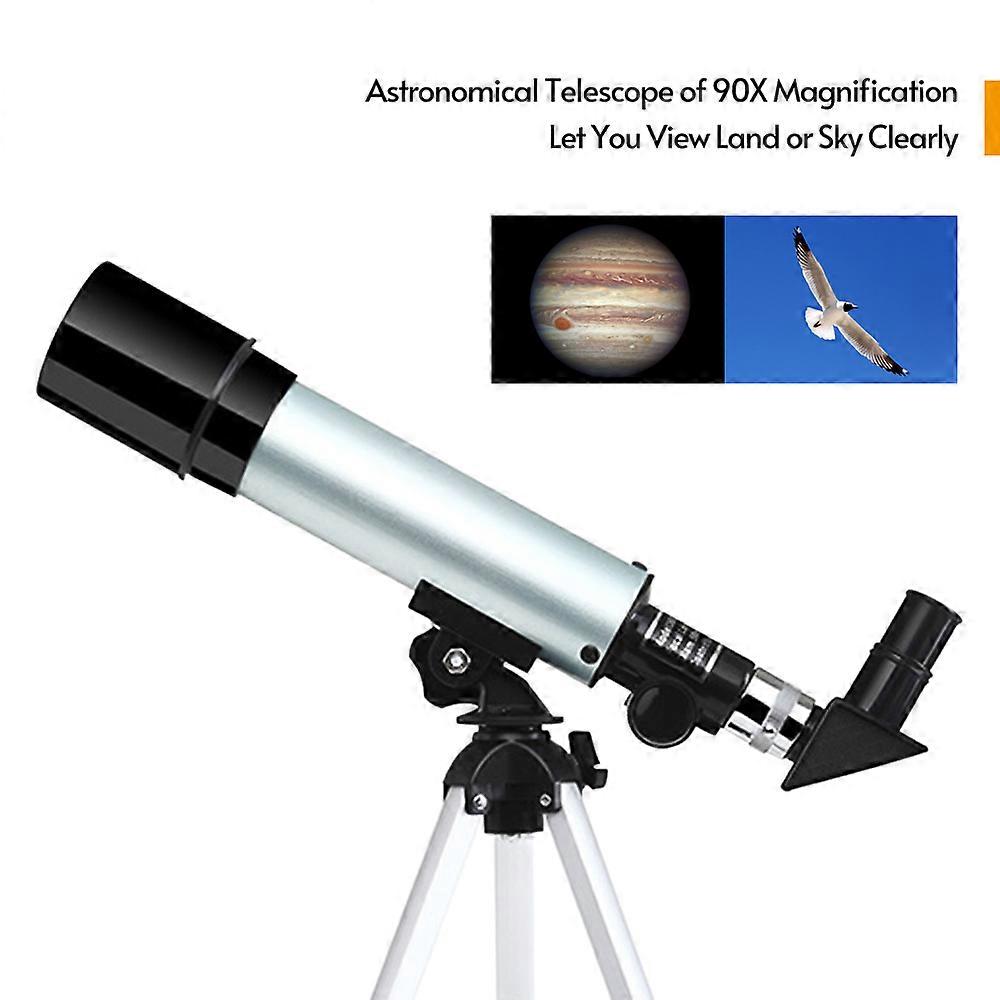 Astronomical Compact Portable Telescope of 90X Magnification with Adjustable Tripod for Kids Beginners