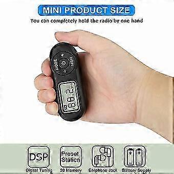 LCD Display Portable FM Radio Stereo MP3 Player Receiver Battery Powered Digital