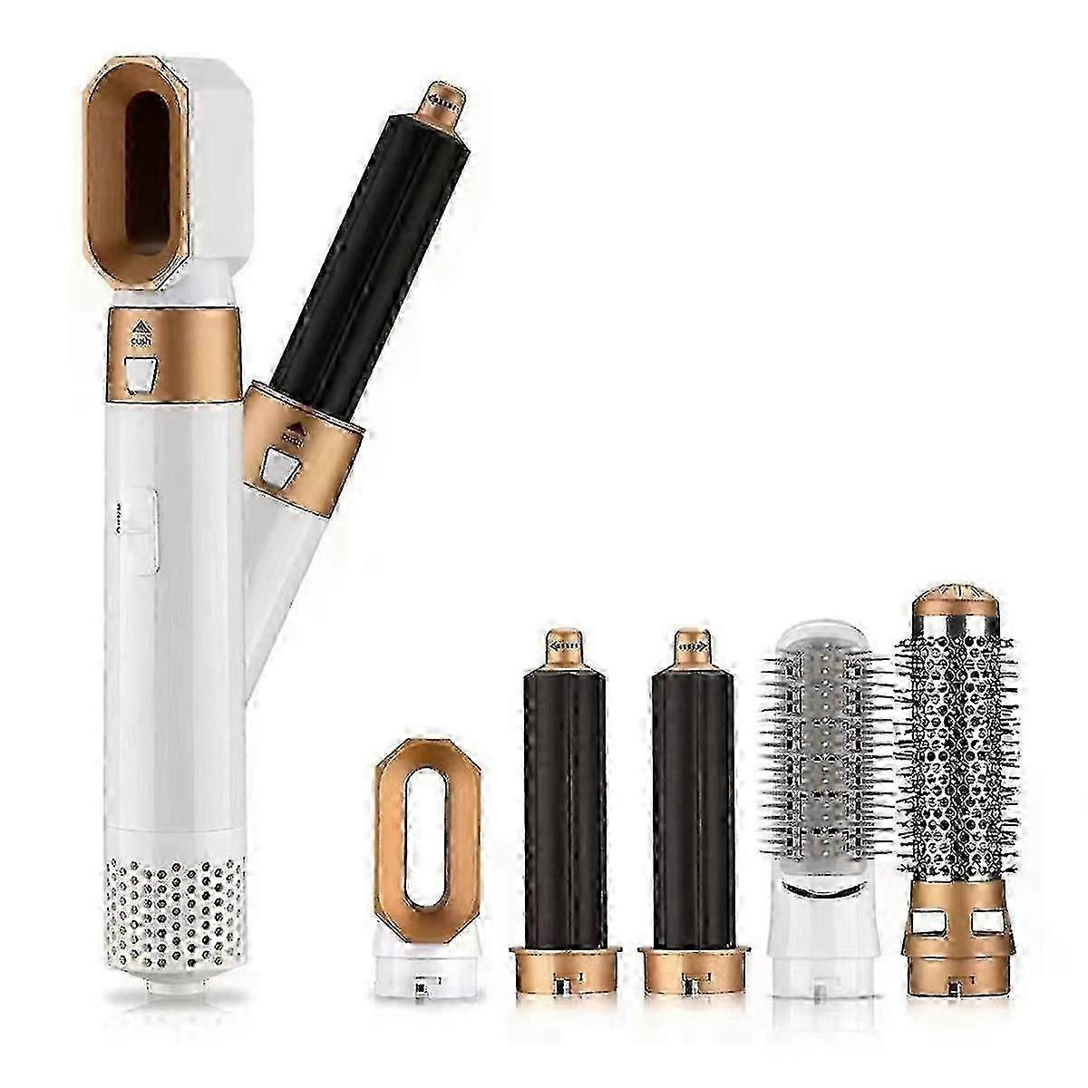5-in-1 Hair Styling Tool: Curling Iron, Straightener, Brush & Dryer