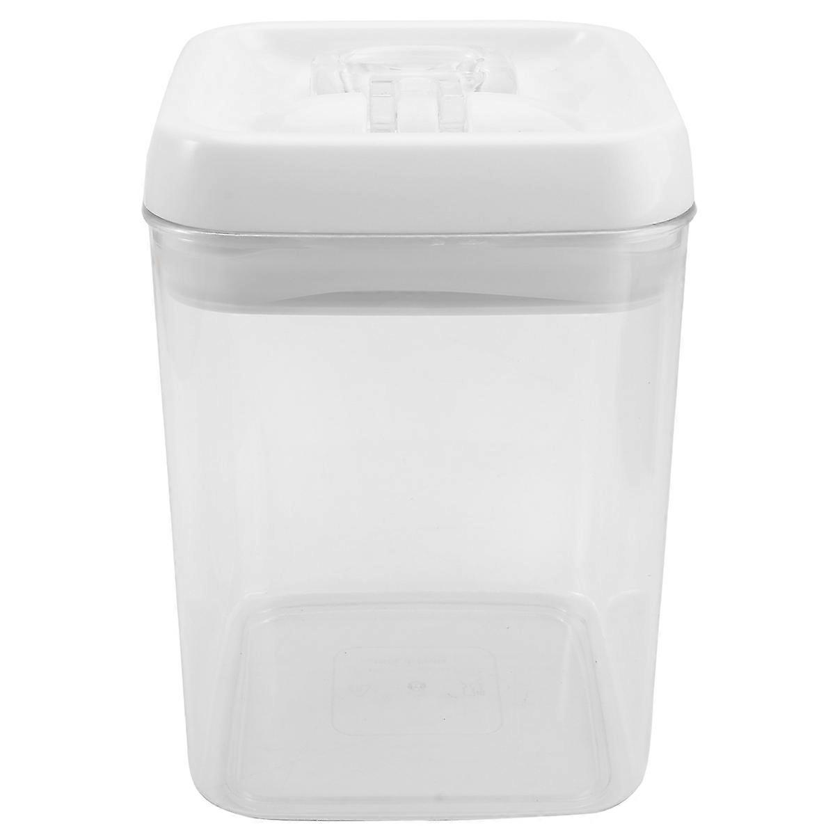1pc Transparent Plastic Food Storage Can for Kitchen Snack Grain Sealed Container