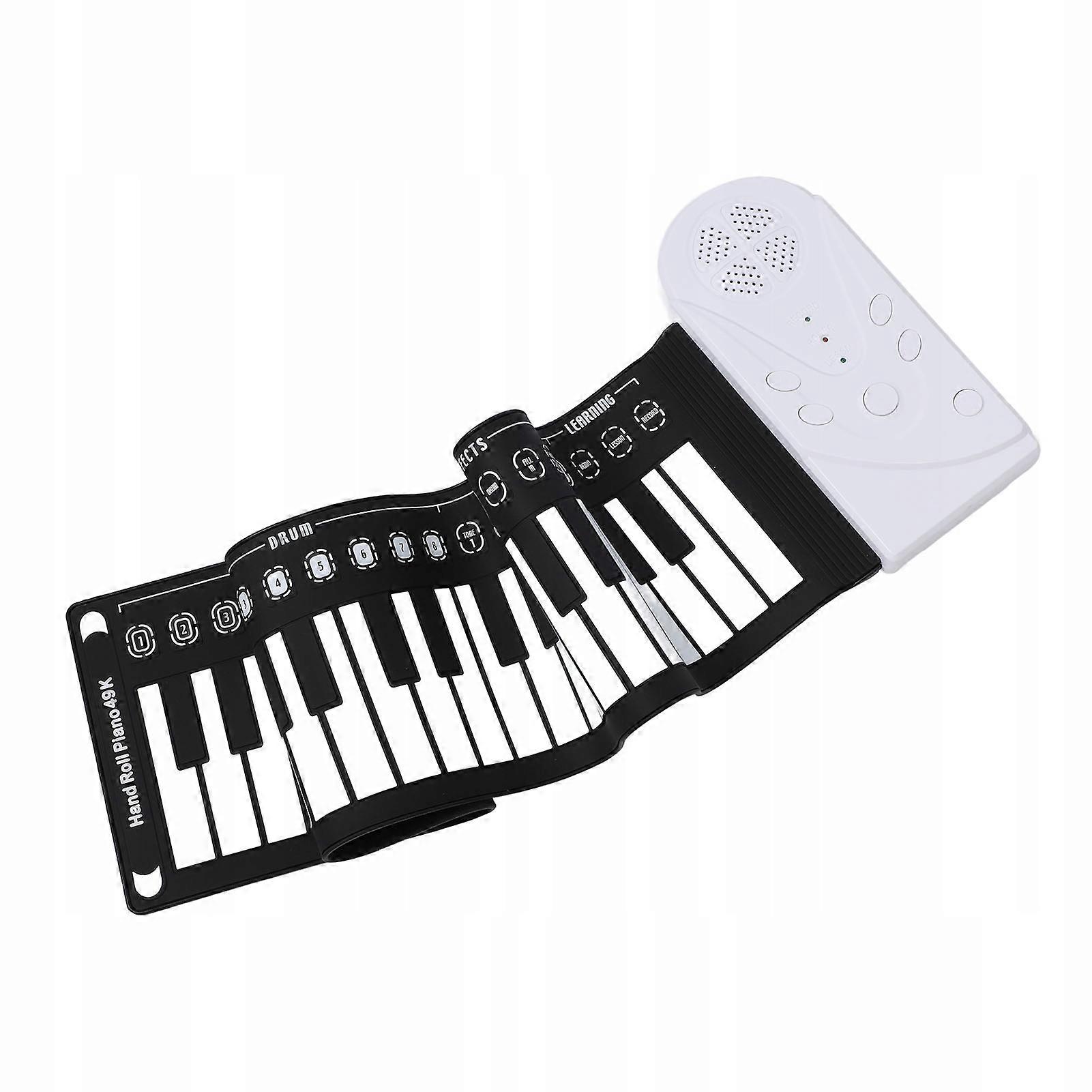 Portable Keyboard Foldable Electronic Piano 49-keys White